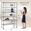 6 Tier Wire Shelves Unit - Industrial Storage Rack with Wheels for Kitchen, Garage, and More! 🏠🔧