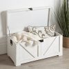 Kate and Laurel Cates Farmhouse Decorative Wood Trunk
