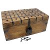 Nautical Cove Treasure Chest Wooden Box with Antique Iron Lock