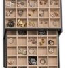 Glenor Co Earring Organizer Holder - 50 Small & 4 Large Slots Classic Jewelry Box