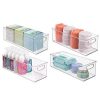 mDesign Storage Bins with Built-in Handles for Organizing Hand Soaps
