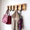 Vintage Rustic Coat Rack -Authentic Pine Wood Hanger Rack For Towels