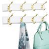 mDesign Decorative Wood Wall Mount Storage Organizer Rack for Coats