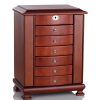Rowling Large Wooden Jewelry Box Earrling Necklace Bracelets Organizer
