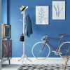 Vlush Free Standing Coat Rack,Wooden Coat Hat Tree Coat Hanger