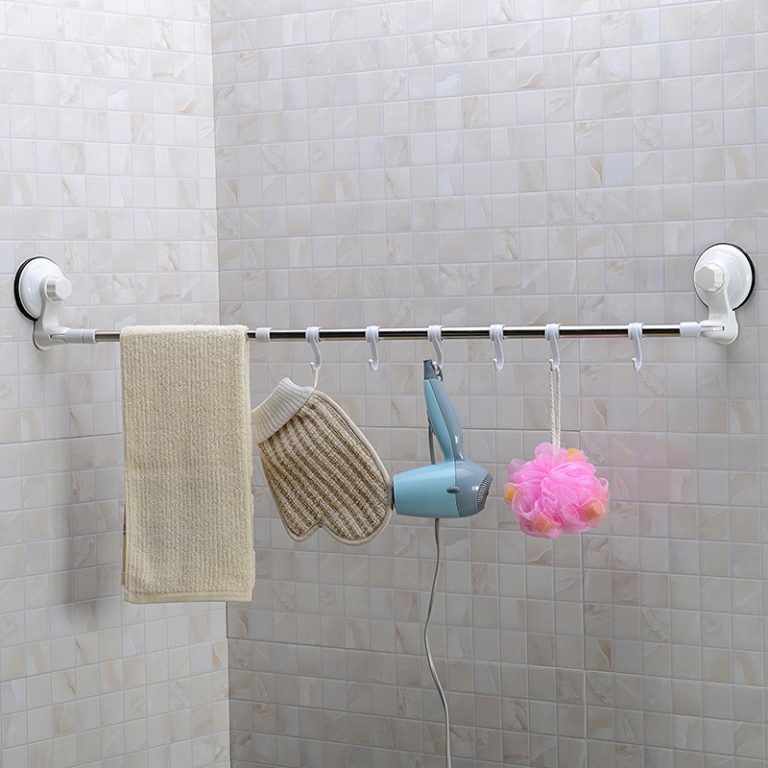 Long Adjustable Towel Bar With Suction Cup Tableware Cloth