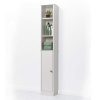 Zenna Home Bathroom Linen Tower Shelf Cabinet, White
