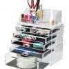 Finnhomy 3 Tier Acrylic Makeup Cosmetic Jewelry Diamond Organizer