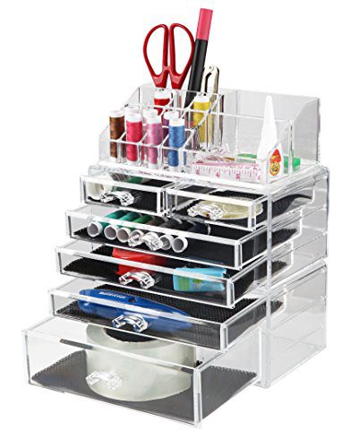 Finnhomy 3 Tier Acrylic Makeup Cosmetic Jewelry Diamond Organizer