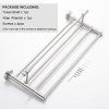 Whifea Brushed Nickel Towel Shelf with Towel Bar, Stainless Steel Towel Rack