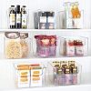 mDesign Plastic Open Front Food Storage Bin for Kitchen Cabinet