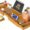 Royal Craft Wood Luxury Bathtub Caddy Tray, One or Two Person