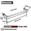 JQK Bathroom Glass Shelf, Stainless Steel Large Towel Rack