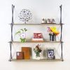 AVIGNON HOME Rustic Floating Wood Shelves 3-Tier Wall Mount Hanging Shelves