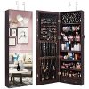 TomCare Jewelry Organizer Jewelry Cabinet Wall Door Mounted Jewelry