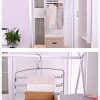 Multi-Layer Slack Pants Hangers - Space-Saving Chrome Steel Closet Organizer for Trousers, Jeans, and Scarves (2 Pack)