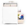 Tangkula Bathroom Storage Cabinet, Wooden Rolling Bathroom Floor Cabinet