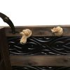Household Essentials Decorative Metal Banded Wooden Storage Trunk
