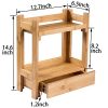 PELYN Makeup Organizer Cosmetic Storage Vanity Shelf Display Stand Rack