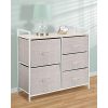 mDesign Wide Dresser Storage Tower - Sturdy Steel Frame