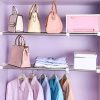 Adjustable Storage Shelf Rack - Efficient Space Saving for Wardrobes, Kitchens, Bathrooms - Heavy Duty Clothes Hanger and Organizer
