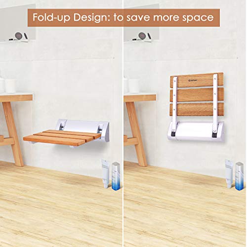 Giantex 13" Wall Mounted Shower Bath Seat Medical Bench