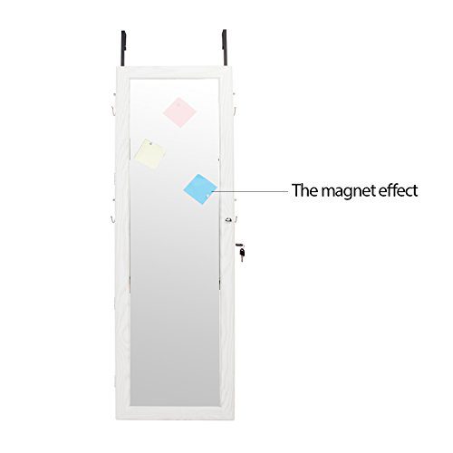 Bonnlo 2 in 1 Jewelry Armoire Wall Mounted/Door Hanging Cabinet