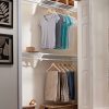 Shelf DIY Closet Organizer Kit - Expandable Hanging & Shelf Space, 2 Units, 12.2 ft. - White
