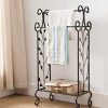 Kings Brand Furniture Black Metal with Gold Leaf Free Towel