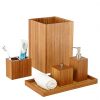 Seville Classics 5-Piece Bamboo Bath and Vanity Luxury Bathroom
