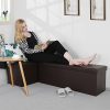 SONGMICS 43 Inches Folding Storage Ottoman Bench, Storage Chest