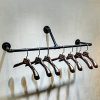 Warm Van Industrial Pipe Wall Mounted Clothes Hanging Shelves System