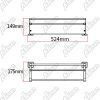 Alise Shower Glass Shelf SUS Stainless Steel Bathroom Shelf