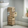 VonHaus 4 Tier Small Seagrass Basket Storage Tower Unit