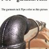 FOF Industrial Pipe Clothing Rack Garment Rack Pipeline Vintage Rolling Rack