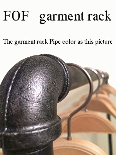 FOF Industrial Pipe Clothing Rack Garment Rack Pipeline Vintage Rolling Rack