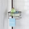 mDesign Metal Bathroom Shower Storage Constant Tension Pole Caddy