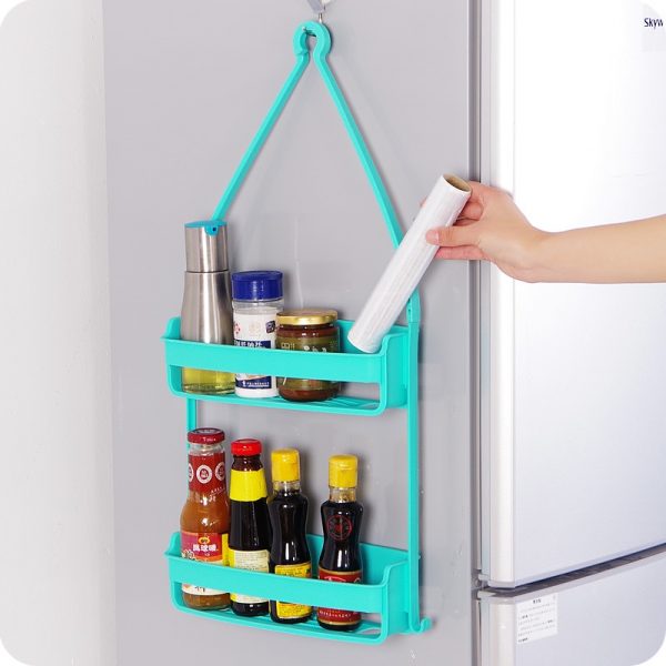 Creative Double layer Wall Mounted Sink Corner Kitchen Storage