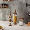 MyGift Set of 3 Antique-Style Glass Apothecary Jars