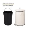 Bathroom Trash Can with Lid - Stylish Retro Design for Home and Office