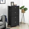 SONGMICS 4-Tier Dresser Drawer Unit, Cabinet with 4 Easy Pull Fabric Drawers