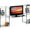 Honey-Can-Do 3-Tier Chrome Steel Wire Shelving Tower - Versatile Storage Solution for Home and Business