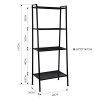 HOMFA Metal 4 Shelf Bookcase, Multifunctional Ladder-Shaped Plant Flower