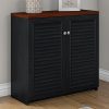 Bush Furniture Fairview Small Storage Cabinet with Doors in Antique Black