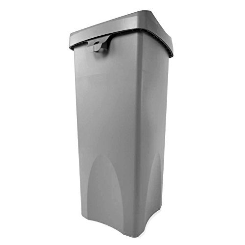 High-Capacity Rubbermaid Commercial Untouchable Trash Can with Built-In Bag Cinches for Easy Waste Management