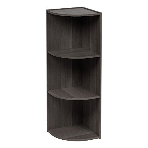 IRIS USA, Inc. 3-Tier Corner Curved Shelf Organizer, Gray