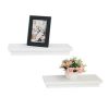 HAO Set of 2,Approx 5" Depth Floating Wall Shelf Wooden Floating Shelves