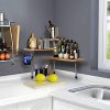 Olive Desktop Organizer Office Kitchen Corner Shelf Unit Adjustable Bamboo