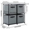 Homebi 4-Drawer Storage Chest Shelf Unit Storage Cabinet