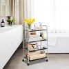 Giantex Standing Baker's Rack Utility Cart Rolling Cart Storage Steel